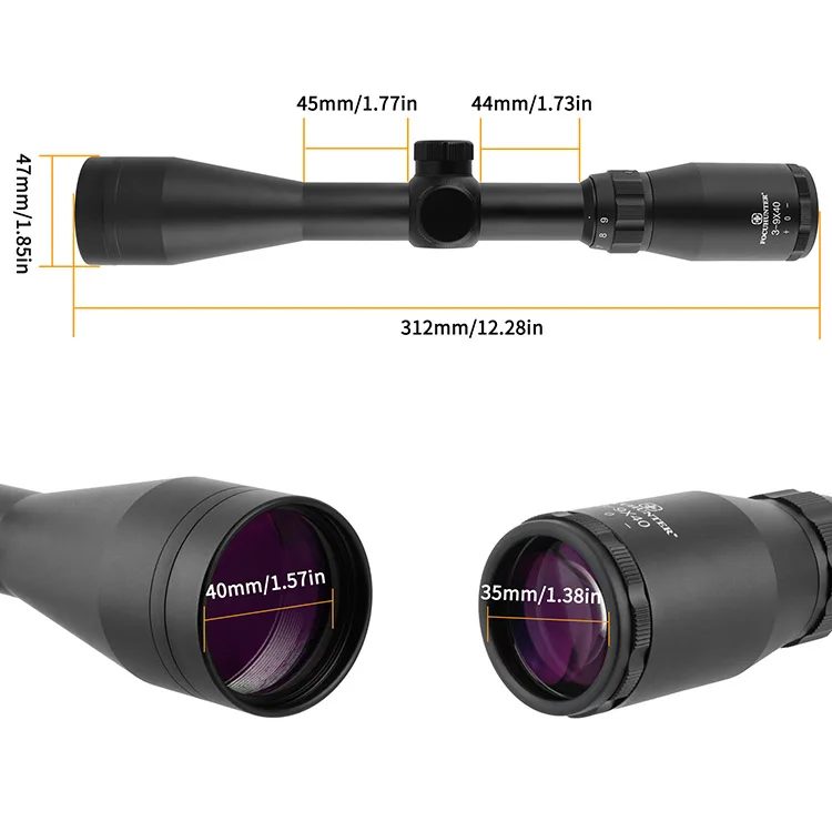 الجملة OEM ODM الأسهم البصرية التكتيكية تلسكوبي البصر 3-9X40 SFP للصدمات 800 جرام نطاق الصيد ميراس تلسكوبيكا