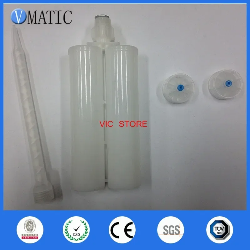 High Quality 400ml/cc Two Component Plastic Cartridge 1:1 With Static Mixer