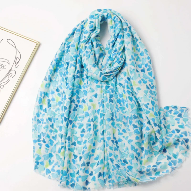 

Fanxing Factory Sales-Border Live Point Satin Print Long Scarf Travel Vacation Warm Shawl