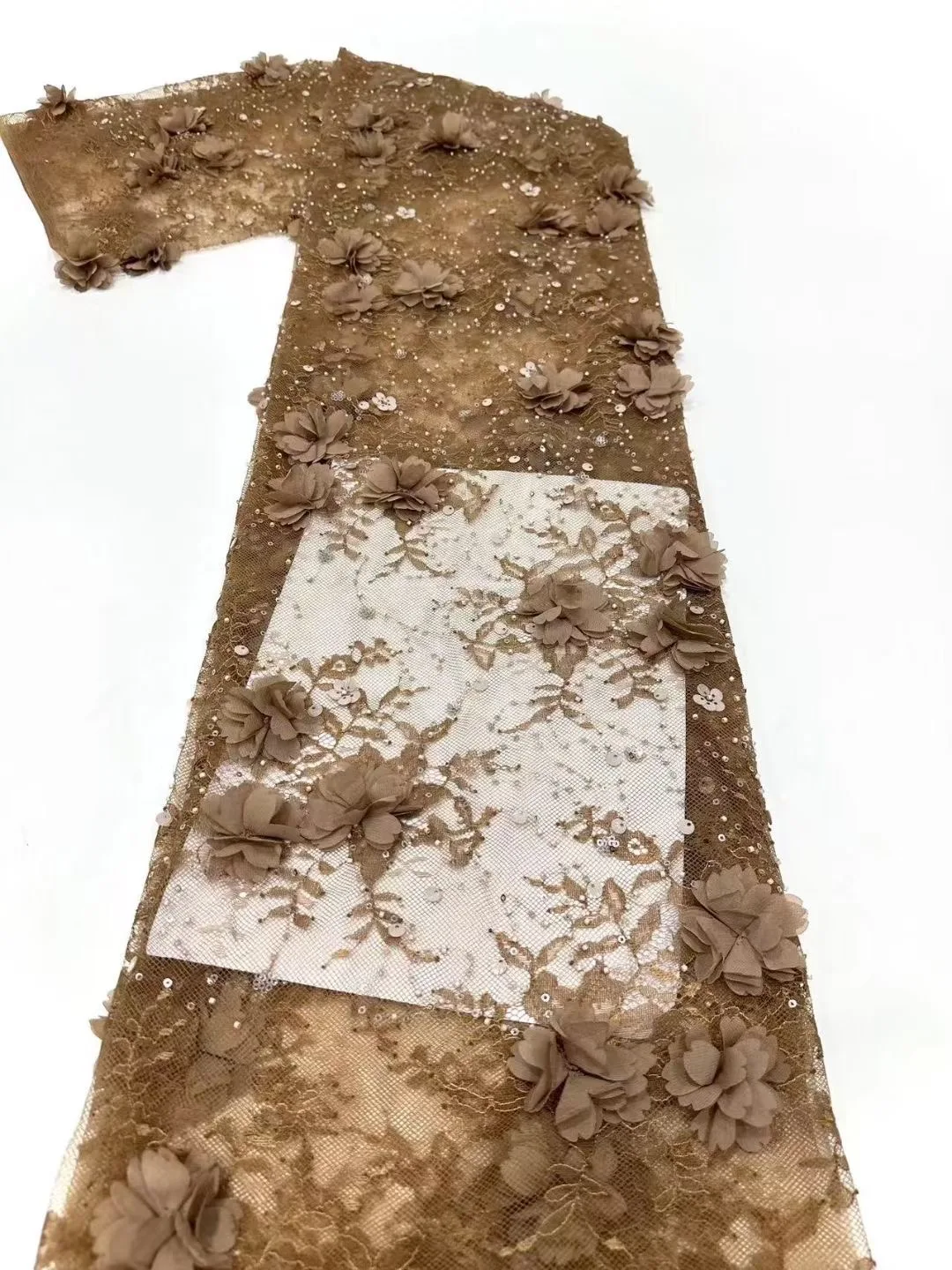 

3D Flowers Latest African Lace 2025 French Party Lace Fabrics 5 Yards Tulle Nigerian Lace Fabrics for Bridal VYY6238