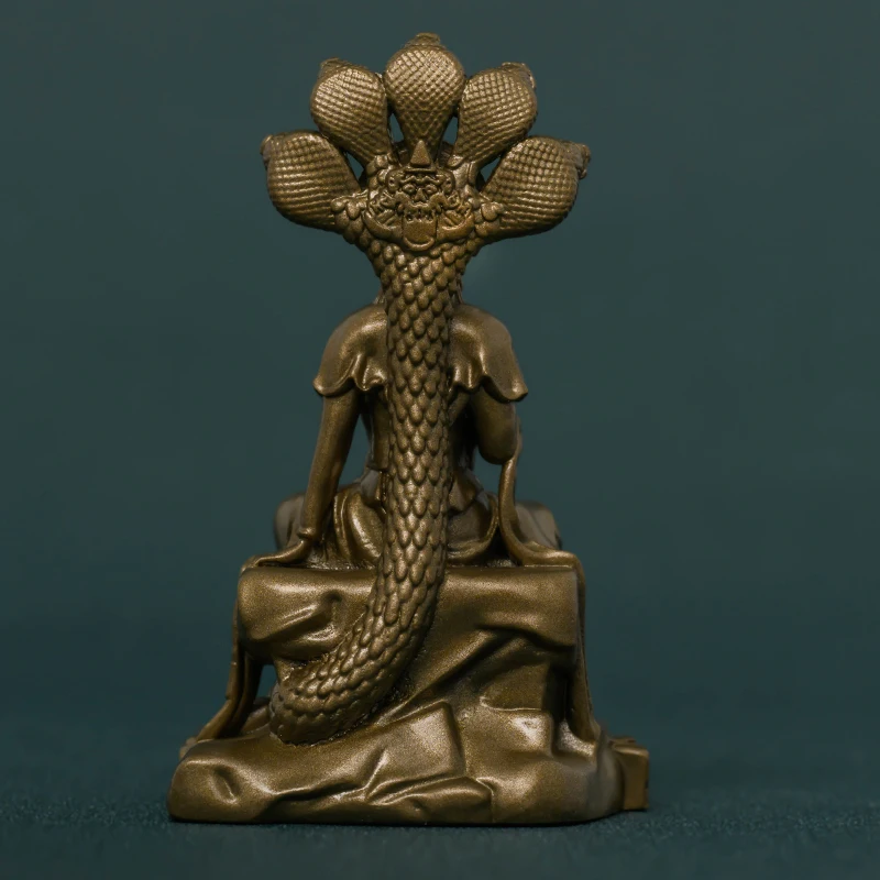 SIMPLE PRACTICE Nagarjuna statue The five-headed snake Avalokitesvara Home worship Buddha decoration