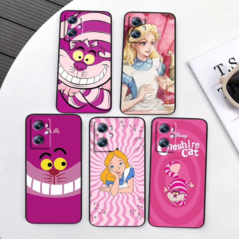 

Disney Alice Wonderland For OPPO Find X6 X5 X3 A54S A5 A94 A16 A53S A57 A74 A72 A98 A78 A96 A9 5G Black Soft Phone Case