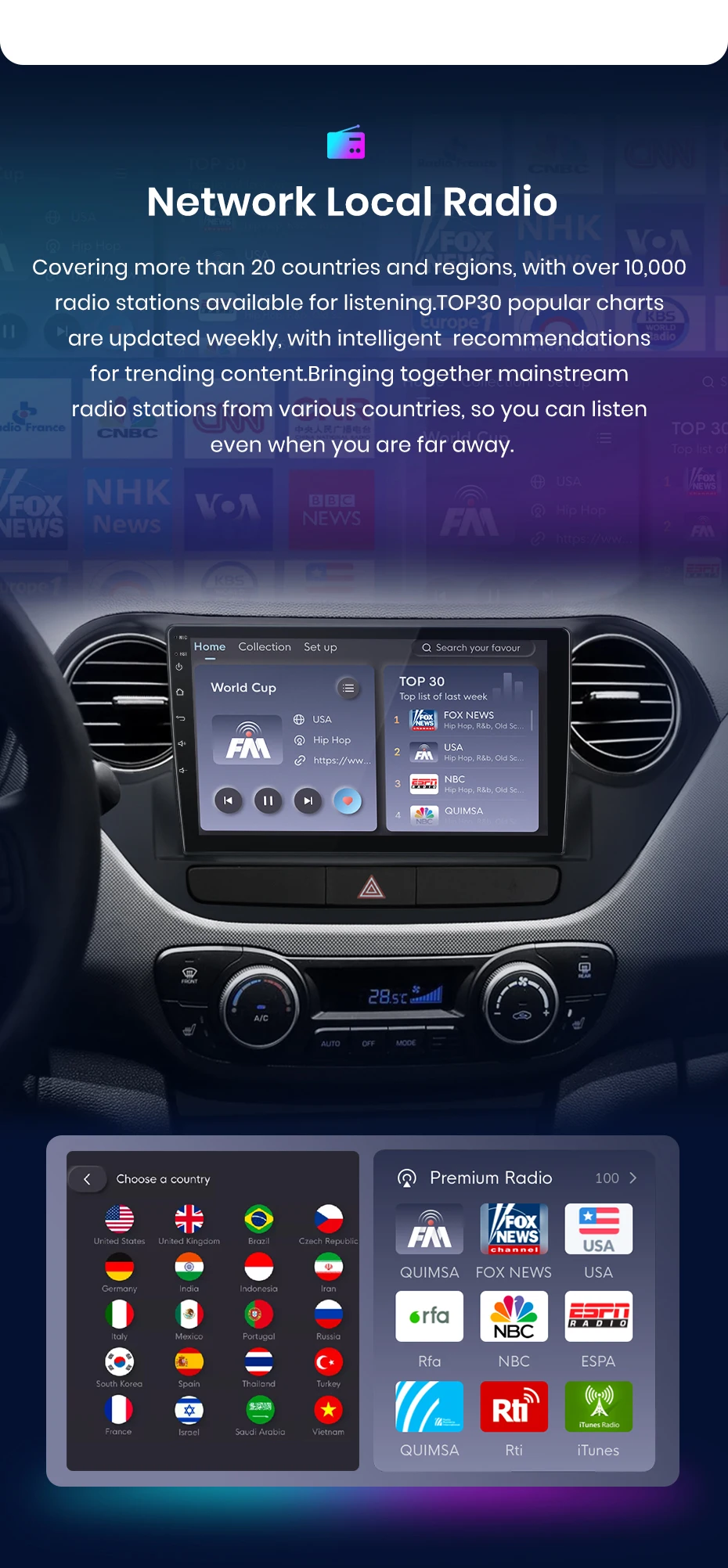 Junsun carplay android auto autoradio für hyundai grand i10 2014 2011-2015 gps intelligente systeme tereo multimedia autoradio – Detail 11