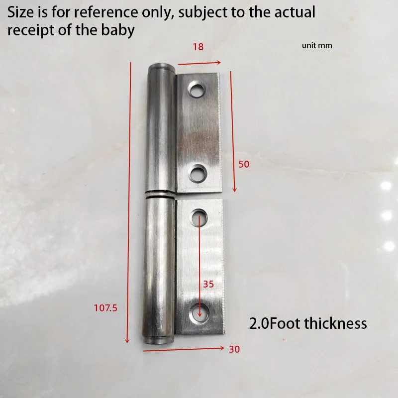 

Stainless steel thickened flag hinge bathroom door fireproof detachable wooden door flag hinge hinge welding