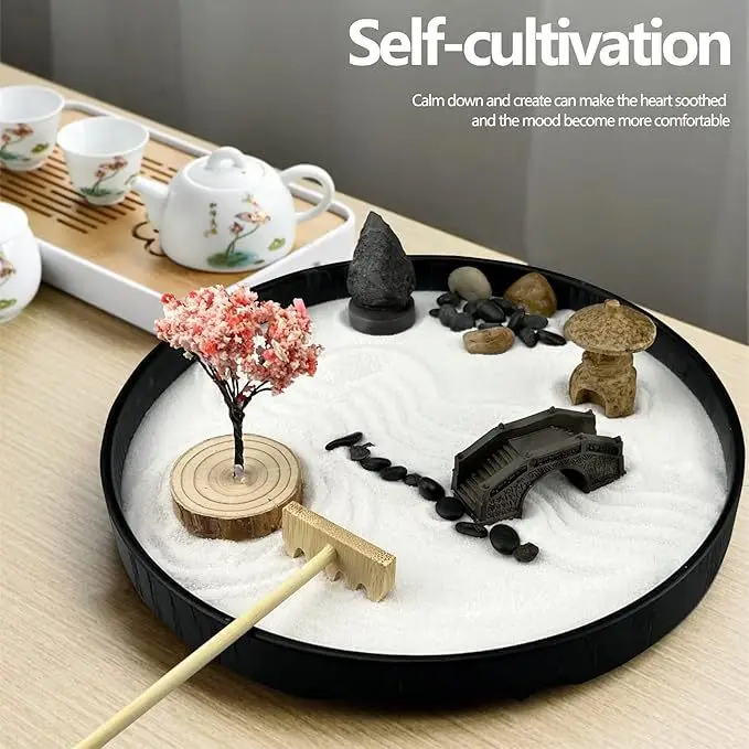 Zen garden office home sand table crafts ornaments decompression decoration commemorative gift