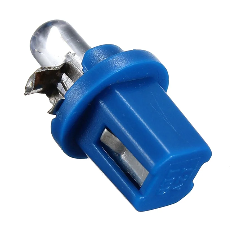 10Pcs LED Bulb Meter Dash B8-5D T5 lampada con supporto Blue Tuning Auto Car Light