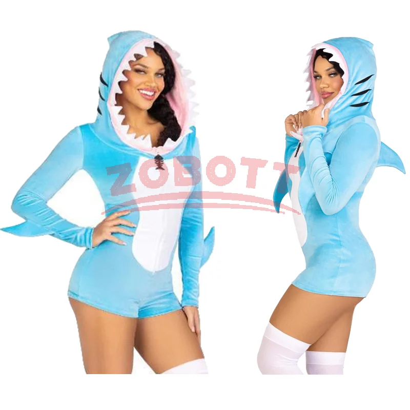 

Shark Cosplay One-Piece Costume Halloween Christmas Stage Show Outfit