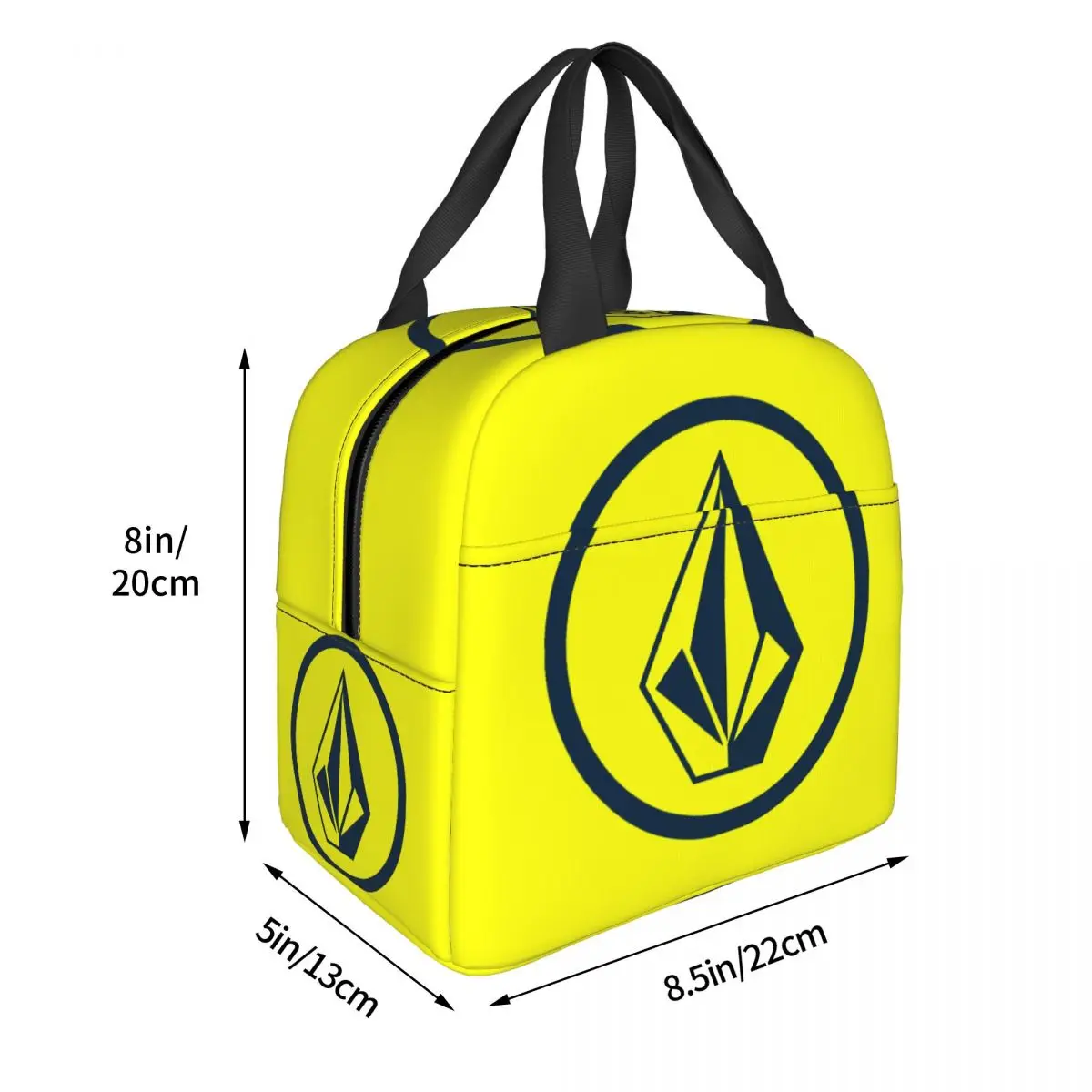 Custom Volcoms Stone Surfboard Skate Insulated Lunch Bag for Women Leakproof Cooler Thermal Lunch Tote Beach Camping Travel