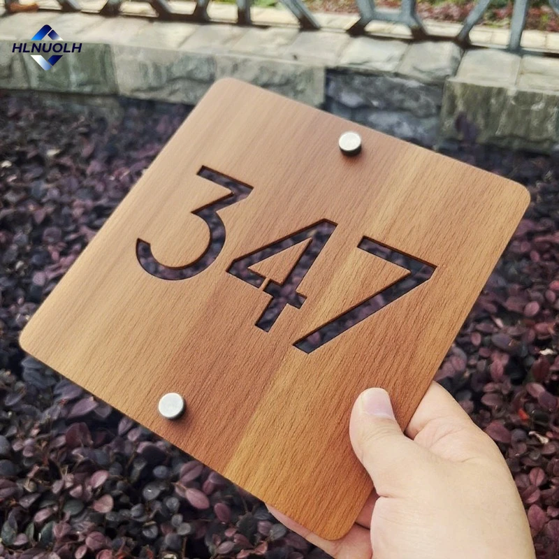 

Wood Signs Single-layer Hollowed-out Outdoor Home Decor Custom House Name Plaques Room Number Apartment Hotel Door Sign Wooden