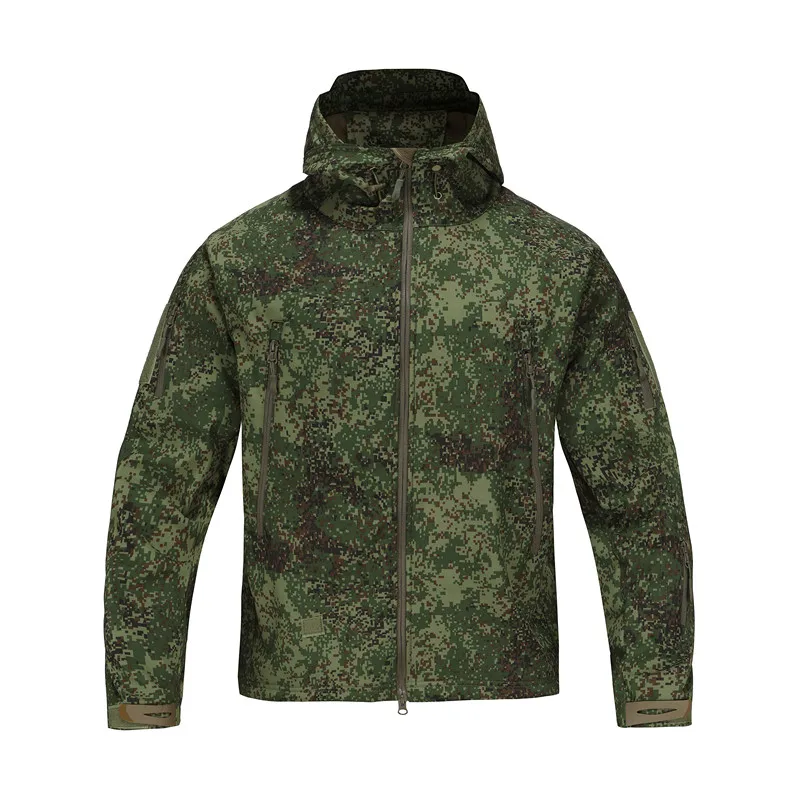 

Russion Camouflage tactical fleece Outdoor winter hiking jacket Clothing Warm Waterproof Hunt Clothes soft shell jackets