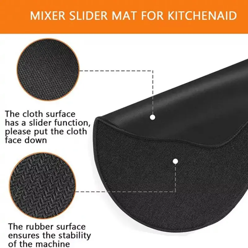 Kitchenaid Mixer Mover Artisan Stand Mixer blender Anti-Slip Pad Rubber  Pad for Countertop Kitchen Sliding Appliance Mats Slide