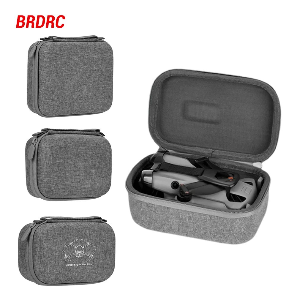 BRDRC Bolsa de armazenamento para DJI Mini 5 Pro Acessórios Drone RC N3/RC 2 Estojo de transporte portátil Bolsa leve Caixa de proteção portátil