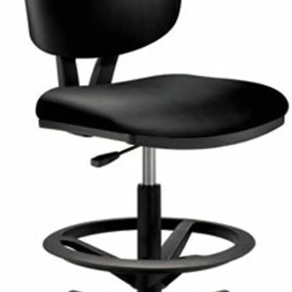 

Черный кожаный рабочий стул, 27x29,5x49), эргономичный офисный стул