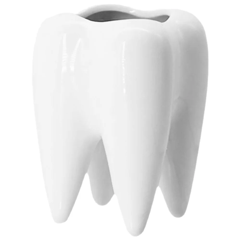 

Ceramic Tooth Shaped Candlestick Halloween Table Decoration Holder for Special Events Holder