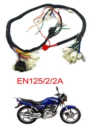 Motorcycle Harness For Suzuki Haojue EN125 EN125HU HJ125K Main Wire Head Light Lamp Electrical Wiring Cables EN 125cc Motorbike