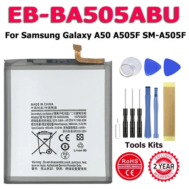 Batería de EB-BA505ABU para Samsung Galaxy A50, A505F, SM-A505F, nueva, disponible