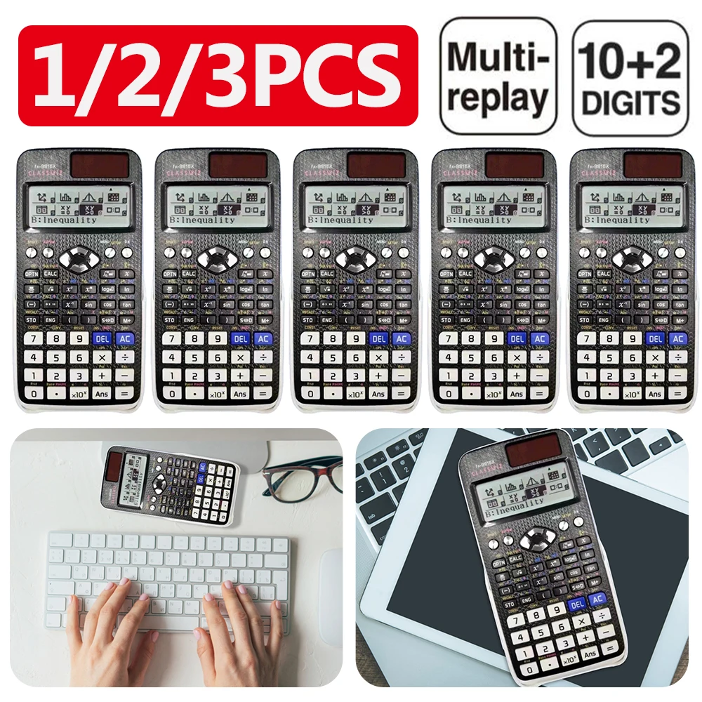 Scientific Calculator with Natural Display Advanced Scientific Calculator Solar Battery Power with 552 Functions for Students