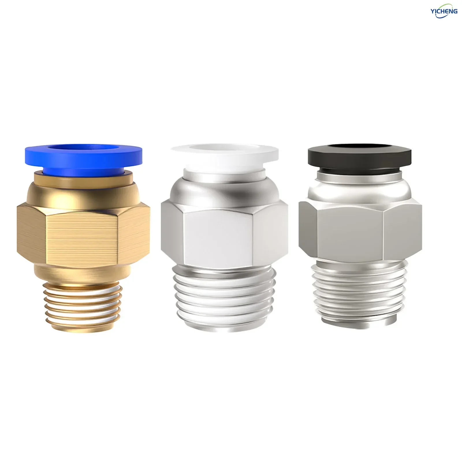 Pipe Fittings Male Straight 8mm Tube OD Thread specification1/8