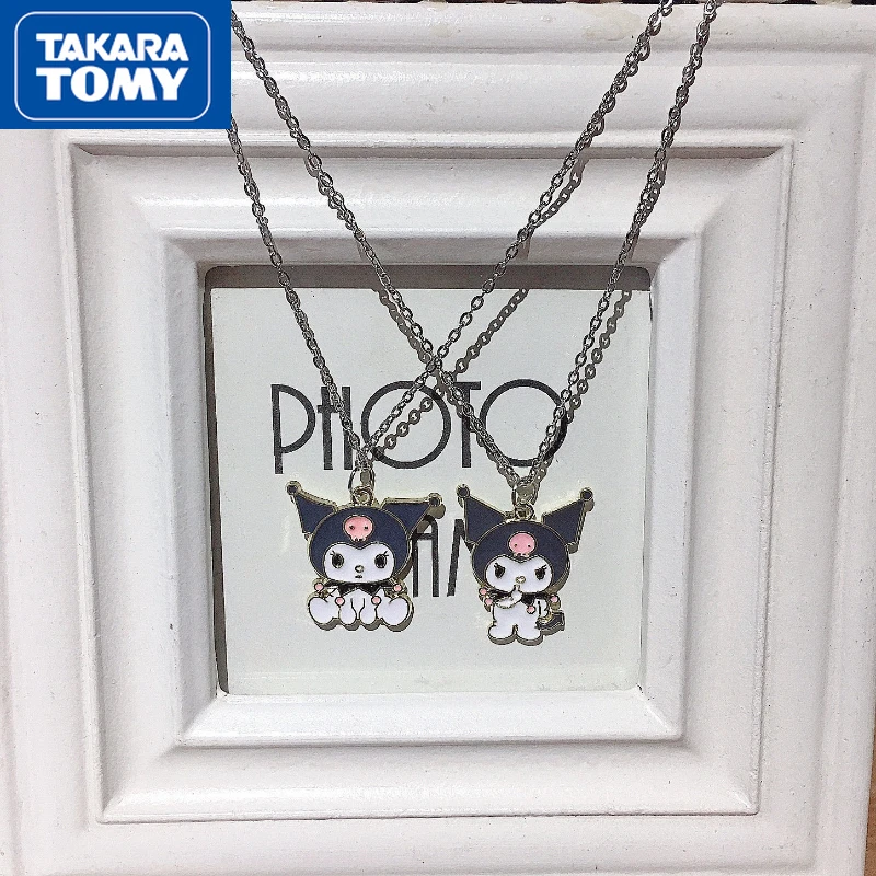 

TAKARA TOMY Student Hello Kitty Cartoon Cute and Cool Necklace Girls Do Not Fade Sweet Girlfriends Couple Necklace Jewelry