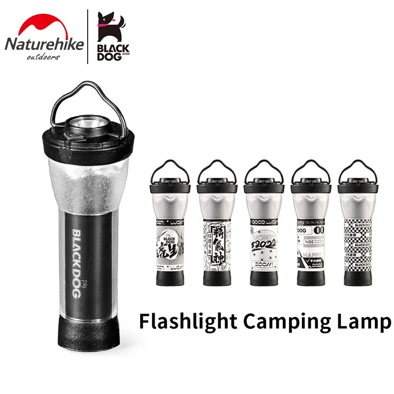 Naturehike-BLACKDOG Camping Lamp USB Charge 3 Modes Portable Outdoor Lighting 77g Suspended IPX4 Waterproof Flashlight Lamp