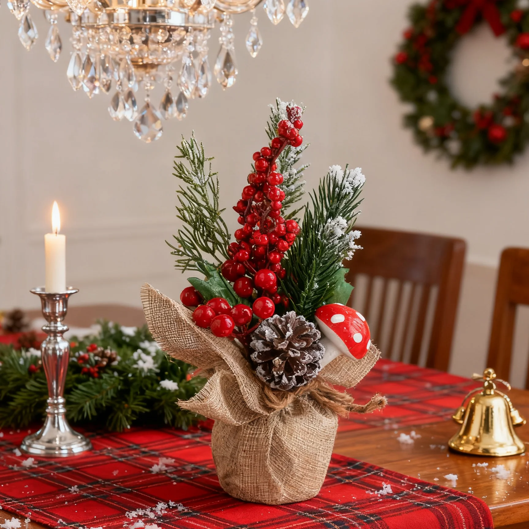 4 Stück Künstliche Pflanzen Blumen Bestseller Heimdekoration Festival Outdoor Garten Hochzeitsdekoration Halloween Weihnachtsbaum Kranz DIY Geschenke – Detail 1