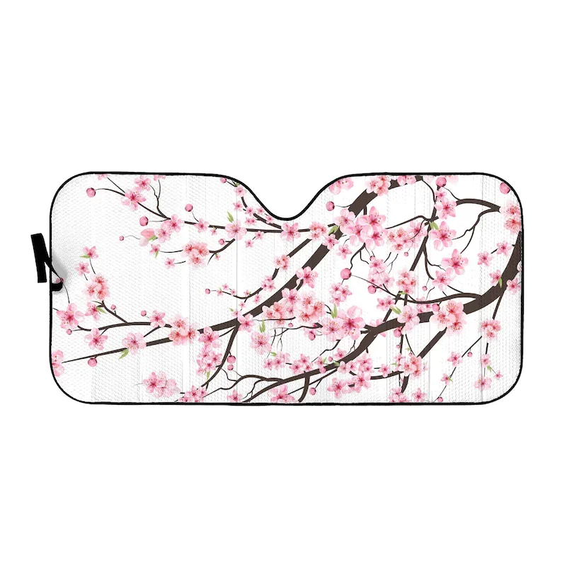 

Sakura Flower Car Sun Shade, Sakura flower Auto Sun Shade, Cherry blossom Car Auto Windshield Sun Shade Protector Window Visor S