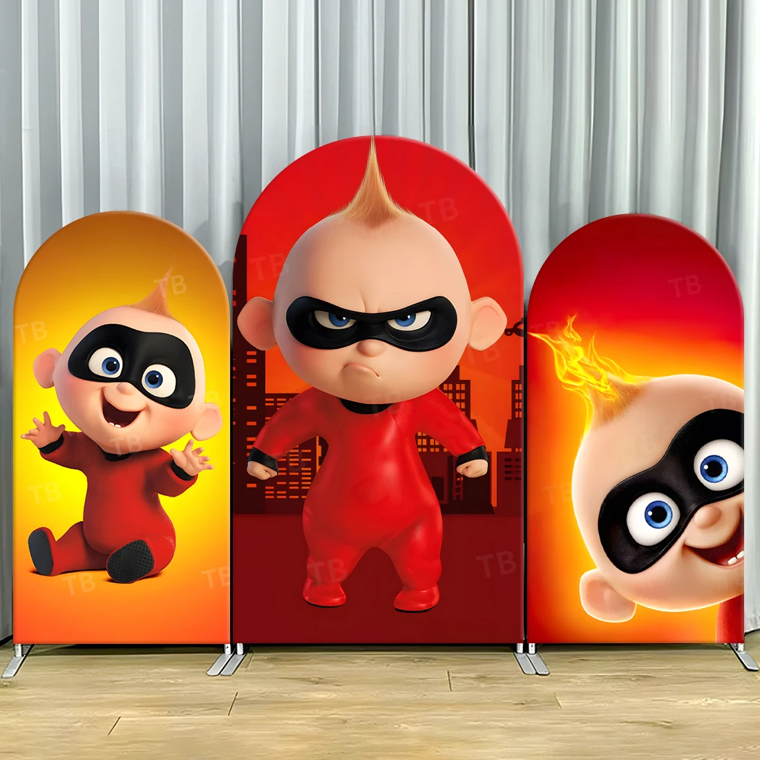 

TB Incredibles Theme Arch Backdrop Cover for Kids Birthday Party Cute Decoration Photograph Background Wall Baby Shower Supplies