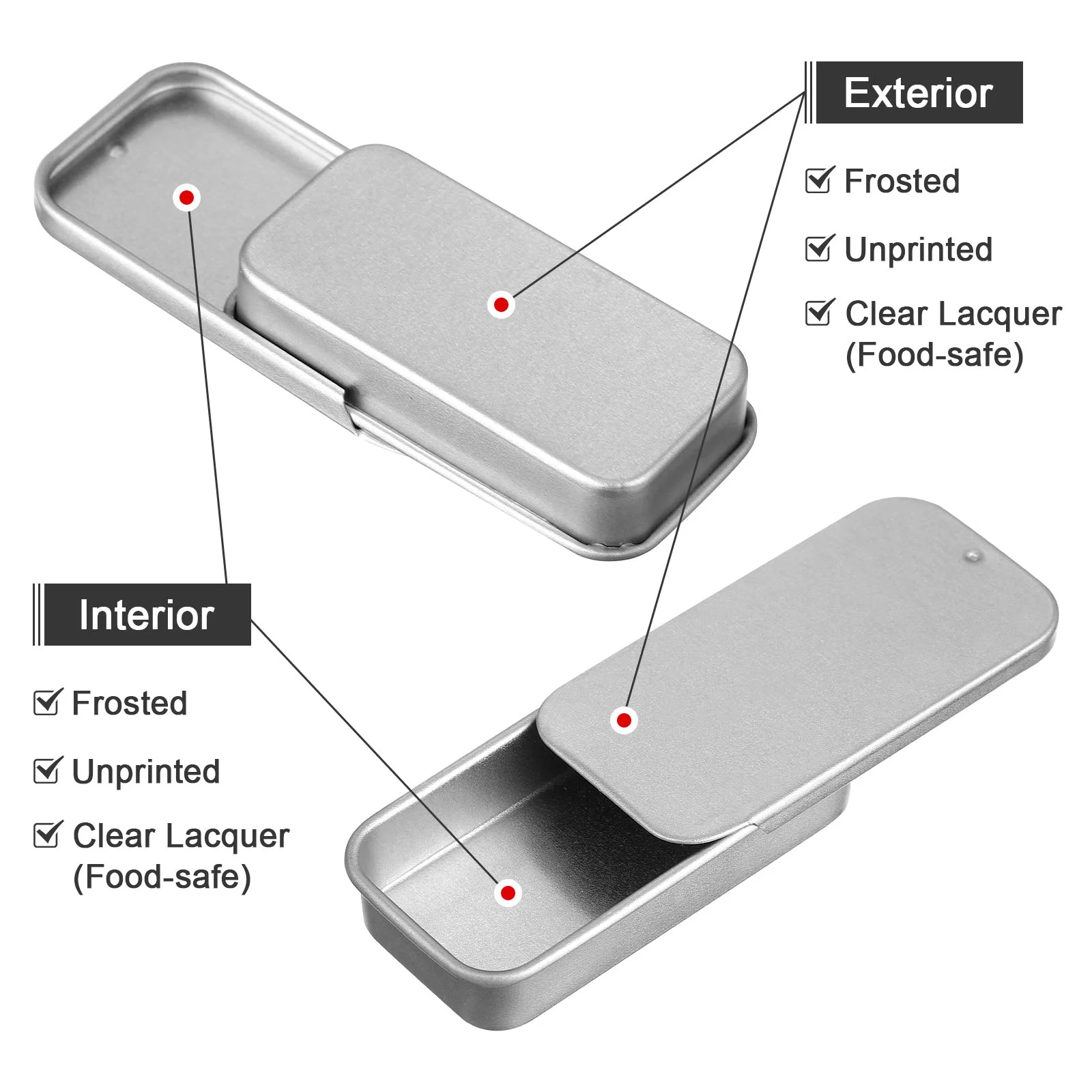 18 قطعة صندوق بلسم صفيح حالات علب الحلوى علب معدنية مستطيلة مع أغطية صناديق فارغة حاويات صغيرة أداة العناية بالبشرة