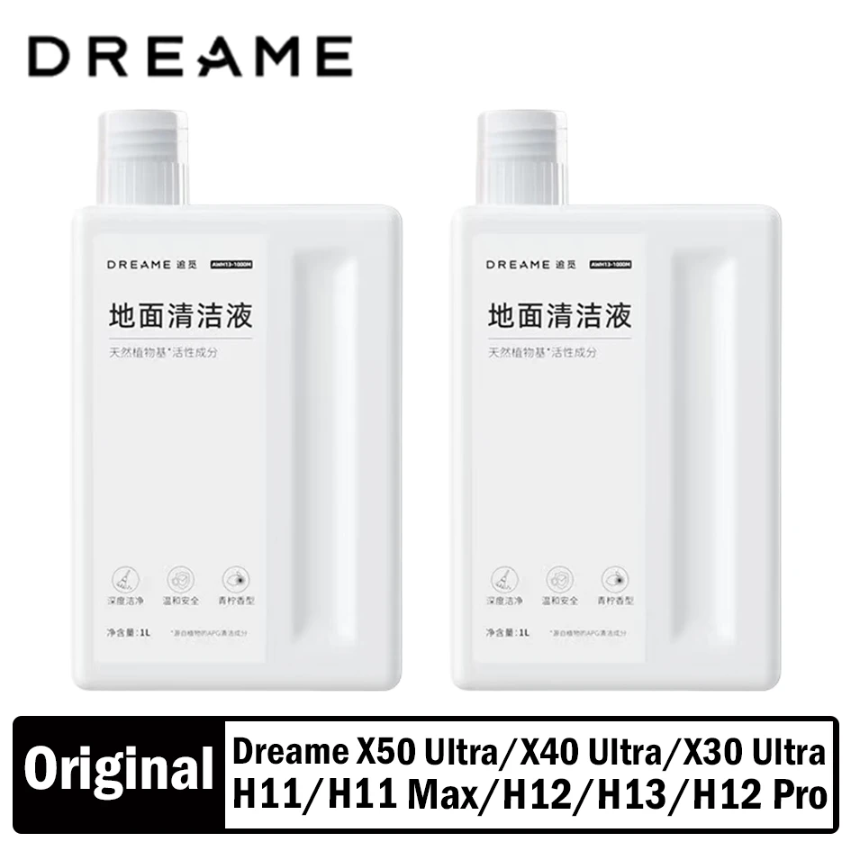 Original Dreame Cleaning Solution 1L for X50 Ultra/X60 Ultra/X40 Ultra/L40 Ultra/X30 Ultra Complete Cleaning Fluid Accessories