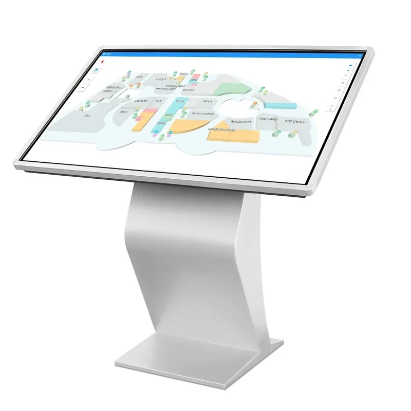 All in One 55 Inch Horizontal Interactive Digital Signage Kiosk Cloud-Based CMS Floor Standing Touch Screen for Elevator Use