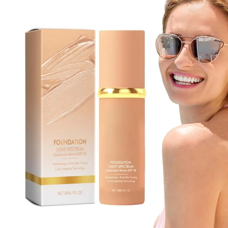 4 in 1 fondotinta liquido, trucco Forever fondotinta idratante correttore a copertura totale media con SPF 50 trucco impermeabile