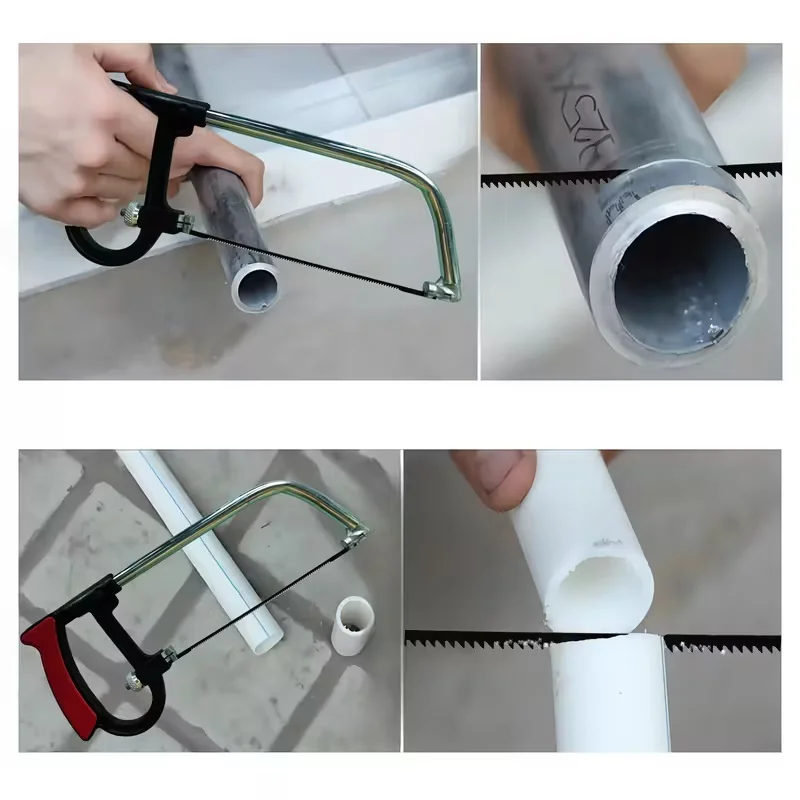 8in1 المنشار متعدد الأغراض اليد لتقوم بها بنفسك الصلب المنشار المعدني الخشب الزجاج المنشار عدة 6 شفرات النجارة تشغيل المعادن نموذج هواية أداة