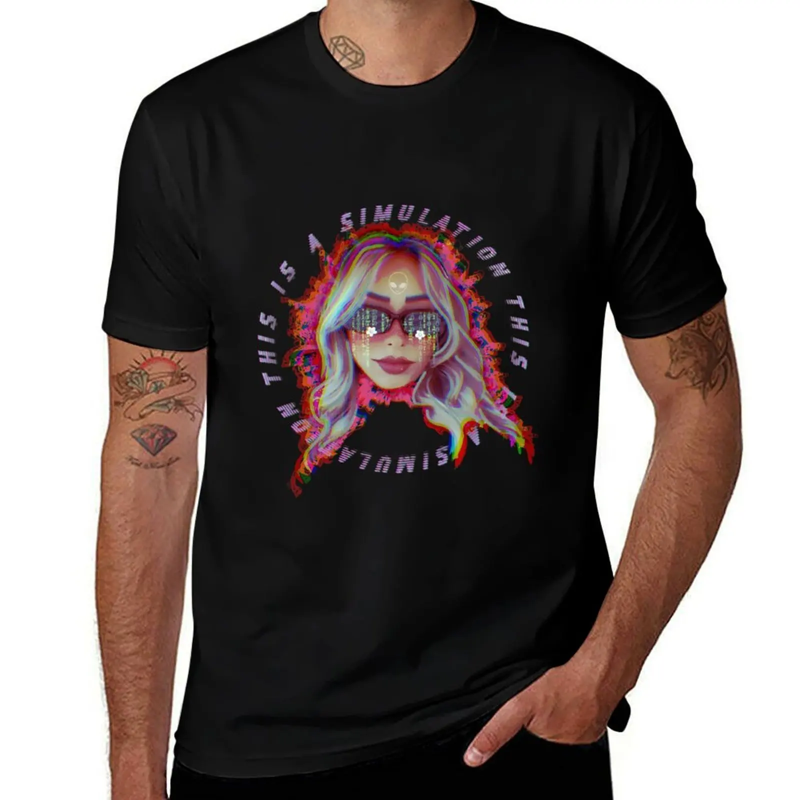 Simulation T-Shirt Comfortable Basic Crew Neck Tee