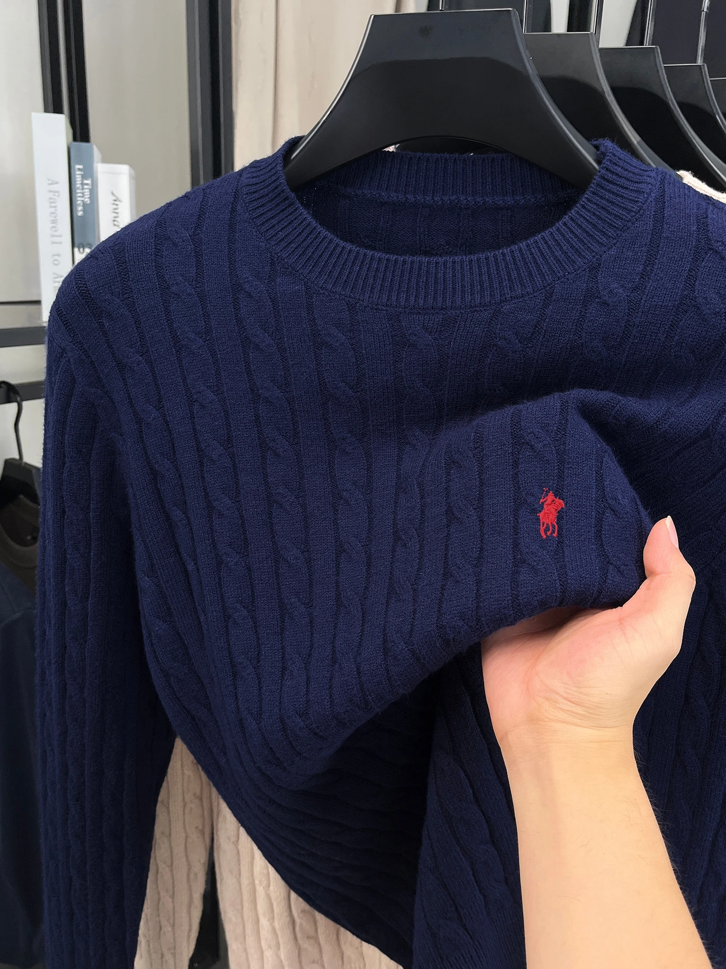 Designer brand round neck sweater men's autumn winter new fashion jacquard classic Paul Golf embroidery casual knitted pullover