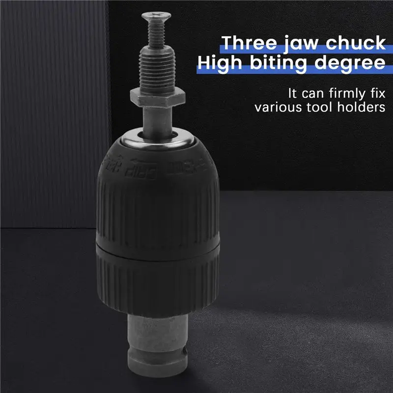 Stock Quantity 4PCS Keyless Drill Chuck Conversion Tools, 13Mm Keyless Drill Chuck, Used For Impact Wrench Conversion Hardware T