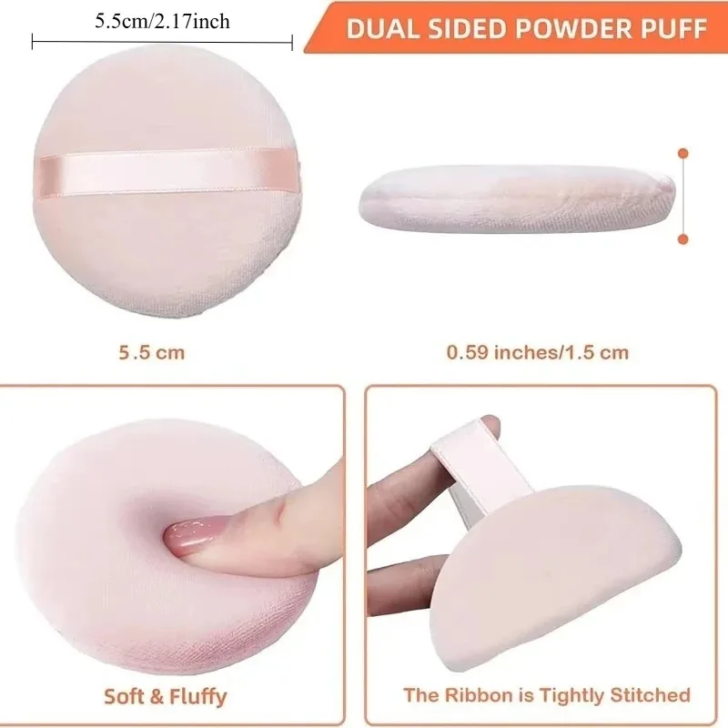 5/10 قطع من منتفخة البودرة الكريستالية فائقة النعومة، نفخة البودرة السائبة، نفخة البودرة المضغوطة، نفخة البودرة المتدفقة، نفخة مسحوق مخملية قصيرة