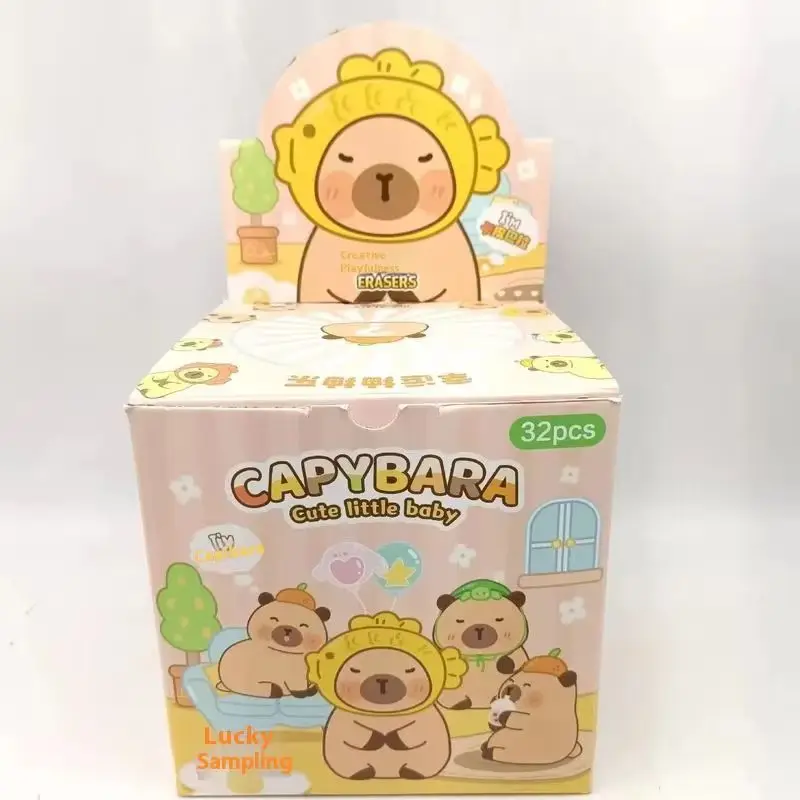 32pcs Kawaii Eraser Blind Bag Pencil Eraser Egg Party Strawberry Bear Kappa Creative Modeling School Office Stationery Prize