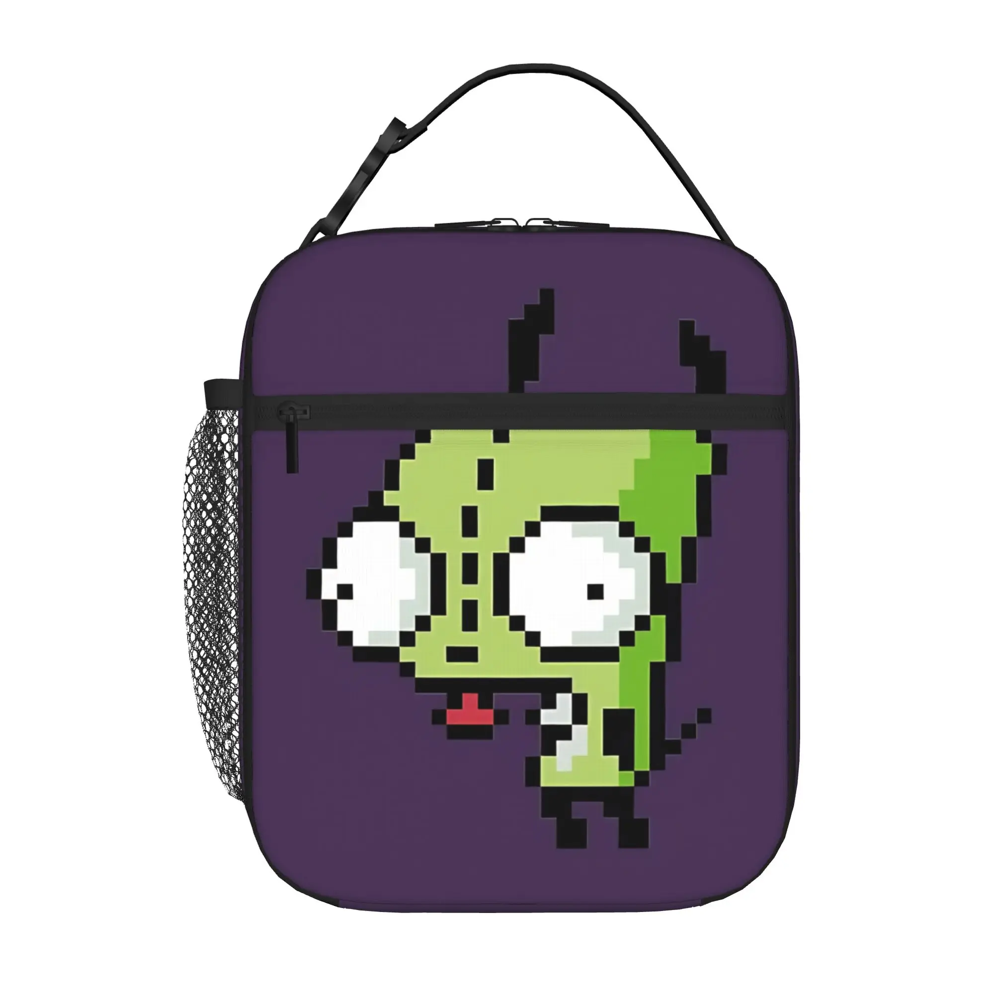 1 Piece For Students Food Container chaotic alien Portable Pocket Invader Zim Zipper Closure Aluminum Foil Food Pouch For Travel