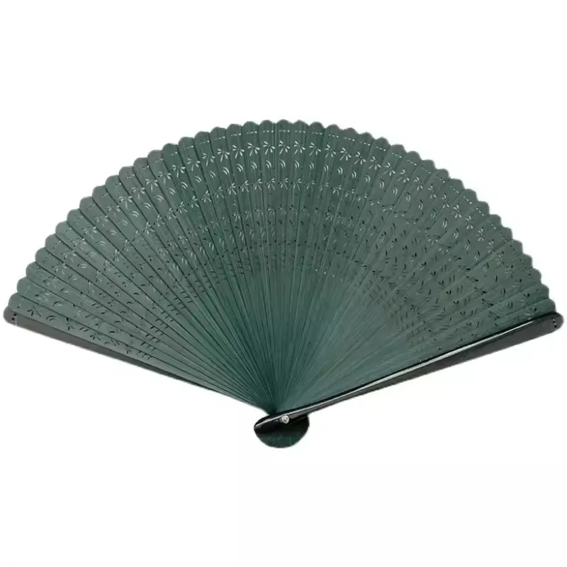 Full bamboo fan folding fan dragonfly ancient style cheongsam folding fan restoring classical Chinese style - Image 5