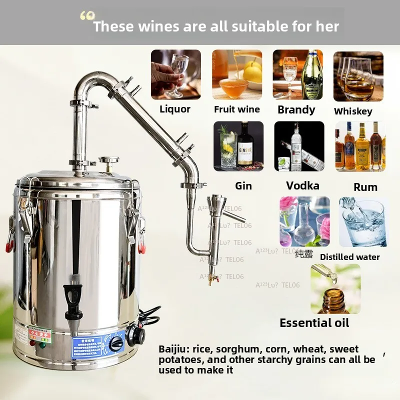 Smart Plug In Distiller Brewing Equipment Fully Automatic Home Small Alcohol Still Machine