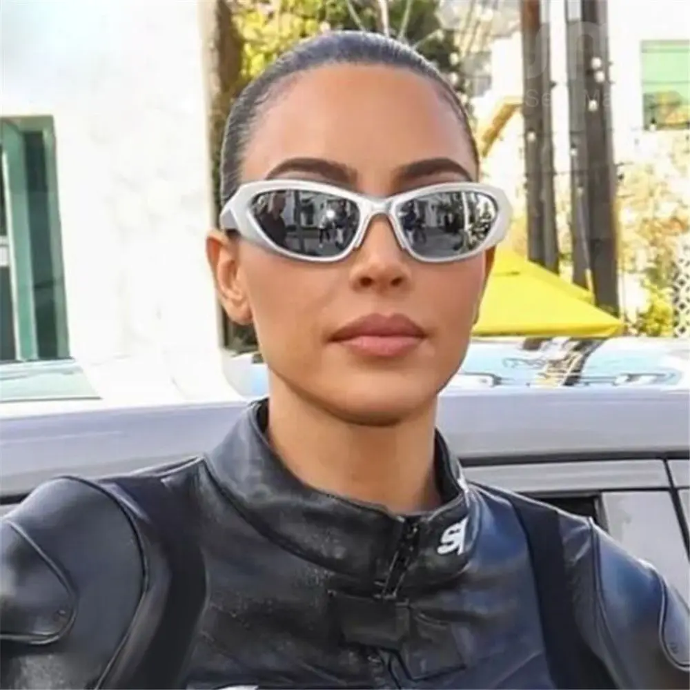 

Y2K Cycling Sunglasses Outdoor Sports Shades Millennium Futuristic Sun Glasses UV Protection Street Shooting Eyewear