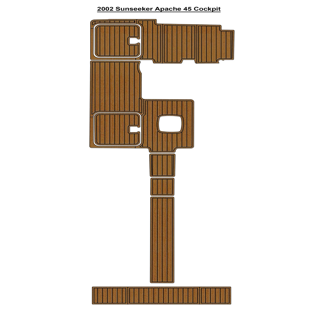 

2002 Sunseeker Apache 45, коврик для кокпита, лодка, пена EVA, искусственный тиковый коврик, напольный коврик SeaDek, стиль Gatorstep, самоклеящийся sm9j63g