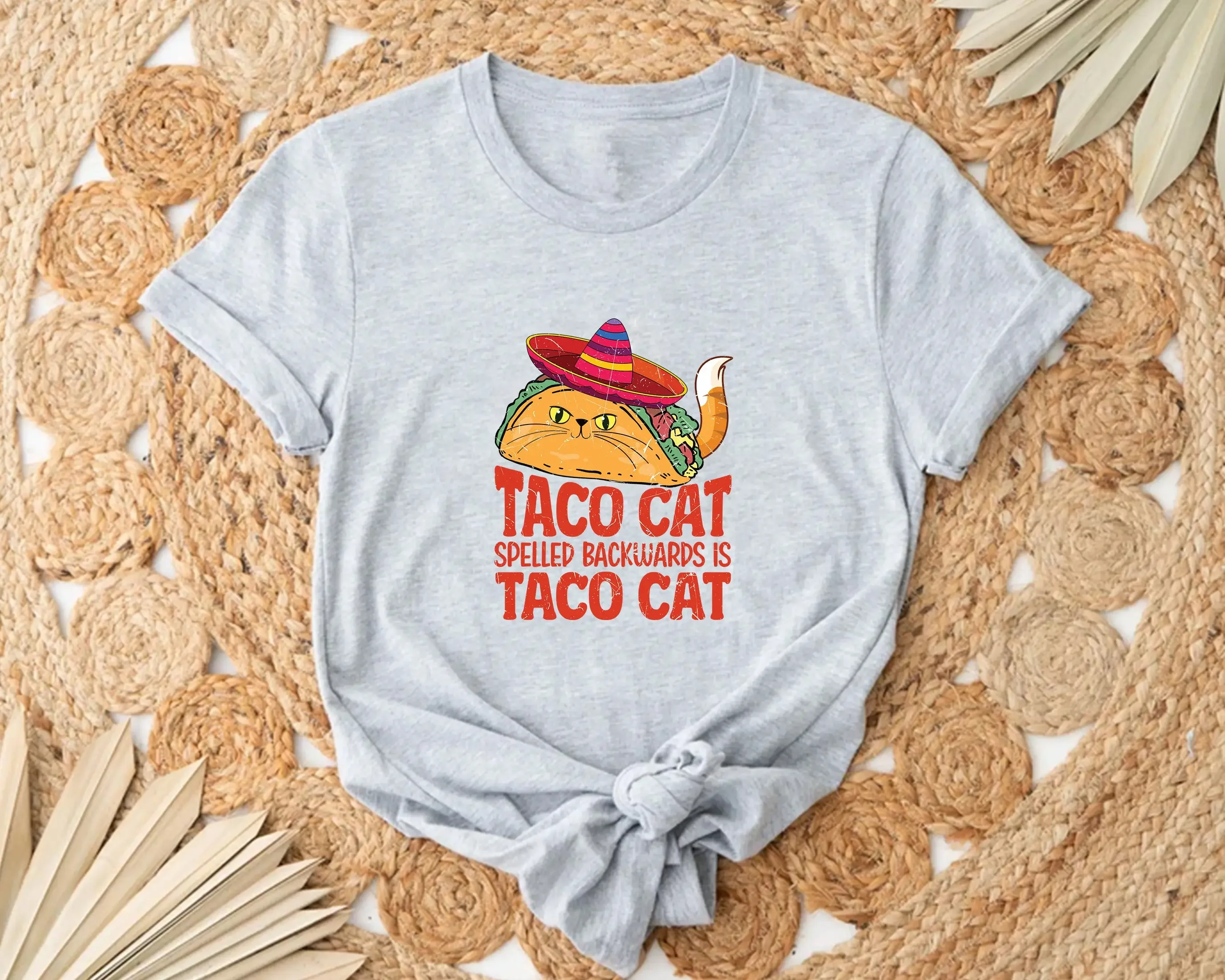 Taco Cat Spelled Backwards Is T Shirt Funny