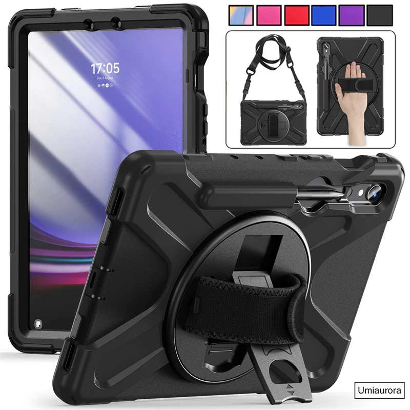 

For Samsung Tab S6 S7 S8+ S9 FE Plus S10 Ultra SM-X820 SM-X920 X510 X610 Heavy Duty Rugged Tablet Case Stand Shockproof PC Cover
