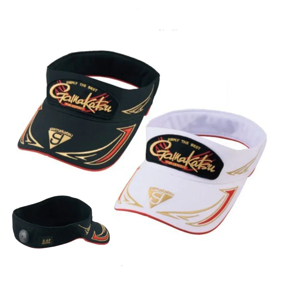 

Gamakatsu Empty Top Fishing Cap With Knob Breathable Summer Fishing Hats for Men Adjustable Sun Visor Hats Embroidered Cap