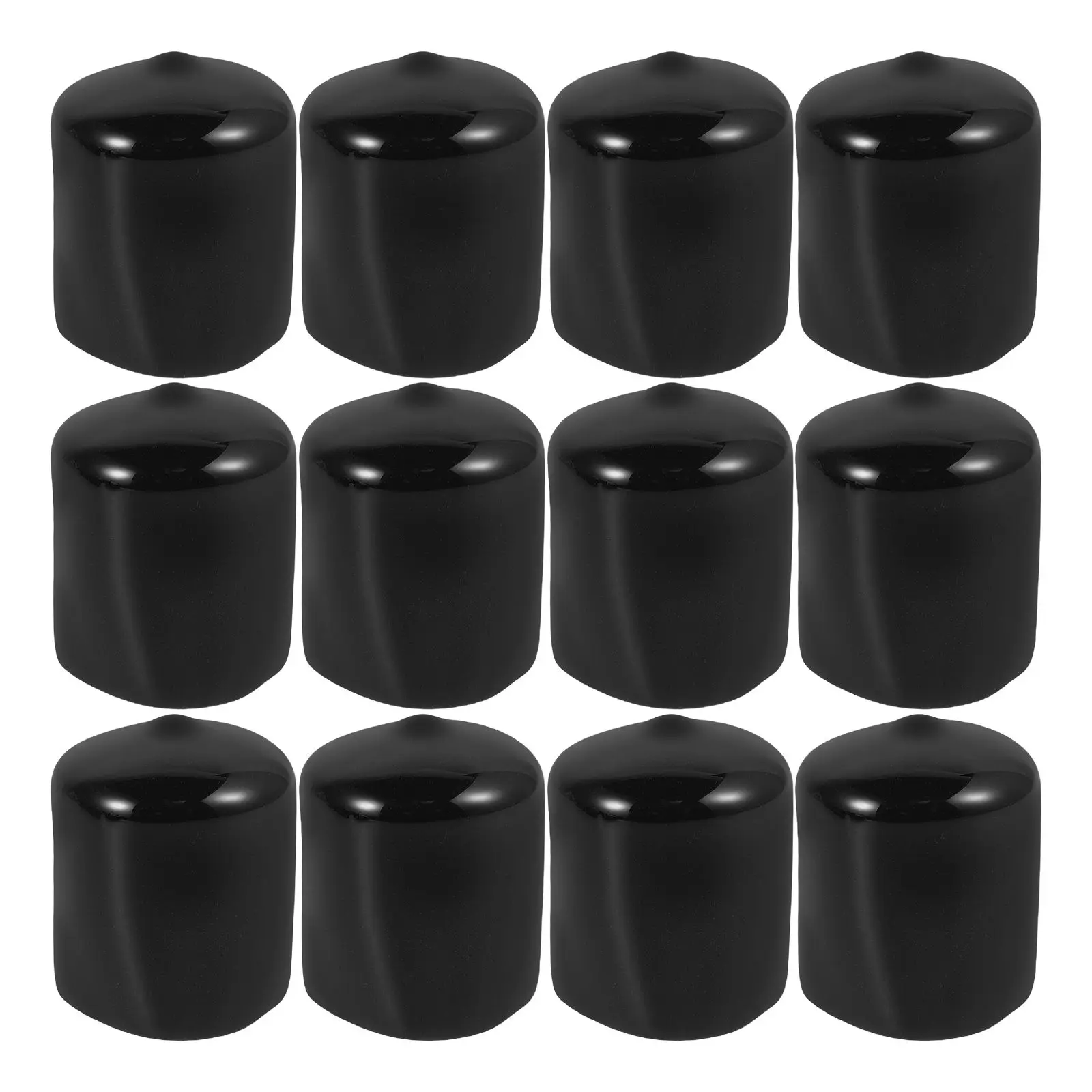 

12 Pcs Pipe Plug Screw Caps Flexible Nut Protection Pvc End Thread Protector Anti Silicone Protective Cap Cut Cap