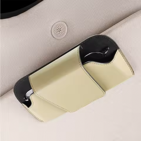 Universal Car Sunglasses Holder Case Auto Sun Visor Glasses Box Clip Sunglasses Holder Magnetic Fastener Eyeglasses Storage