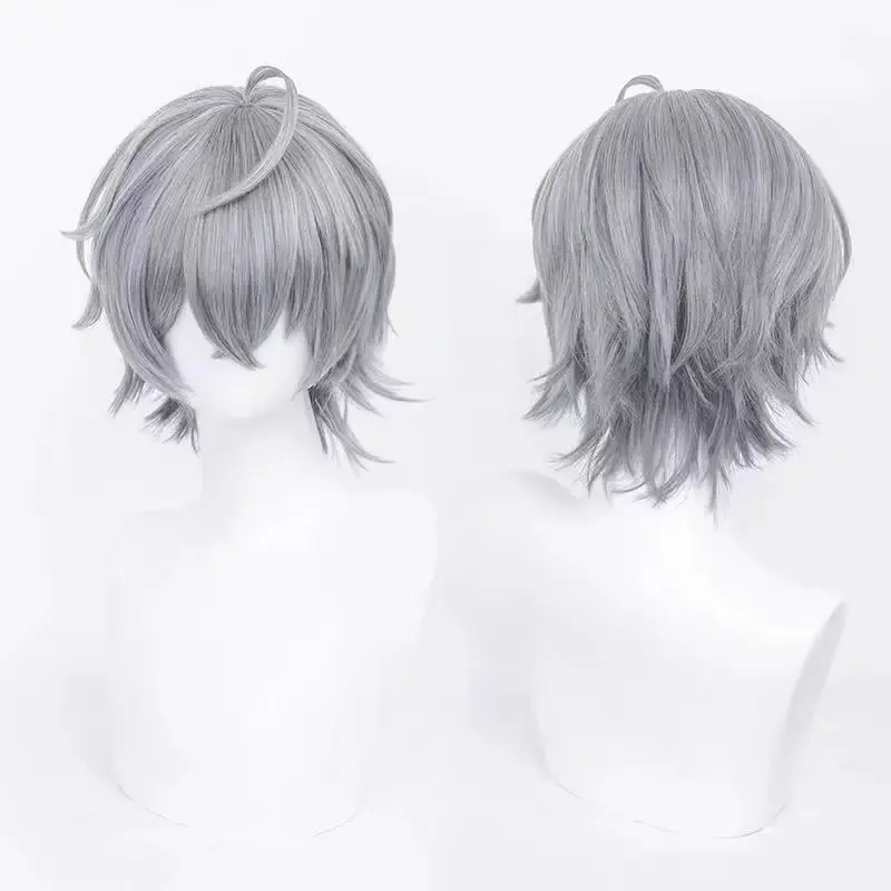 

Аниме Zenless Zone Zero, парик для косплея, мудрый короткий серебристо-серый термостойкие синтетические волосы для мужчин и женщин, девочек, игроков