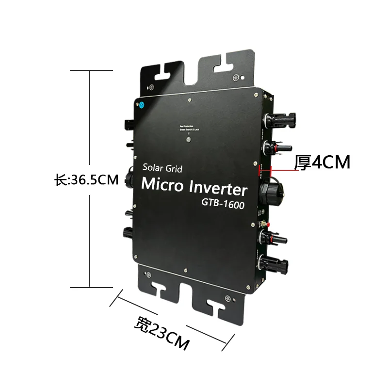 1600 Вт 220 В черный смарт-управление Wi-Fi IP65 Водонепроницаемый Солнечный инвертор последнее обновление с реле Солнечный микроинвертор