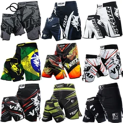 Pantaloncini MMA Vszap pantaloncini da allenamento da boxe Muay Thai da uomo pantaloni da allenamento sportivi da palestra BJJ brasiliano Jiujitsu Kickboxing Fight Trunks